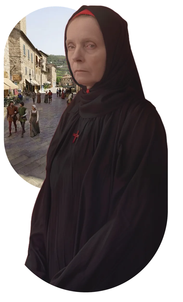 Suor Caterina, monaca agostiniana, nella Cascia del Quattrocento